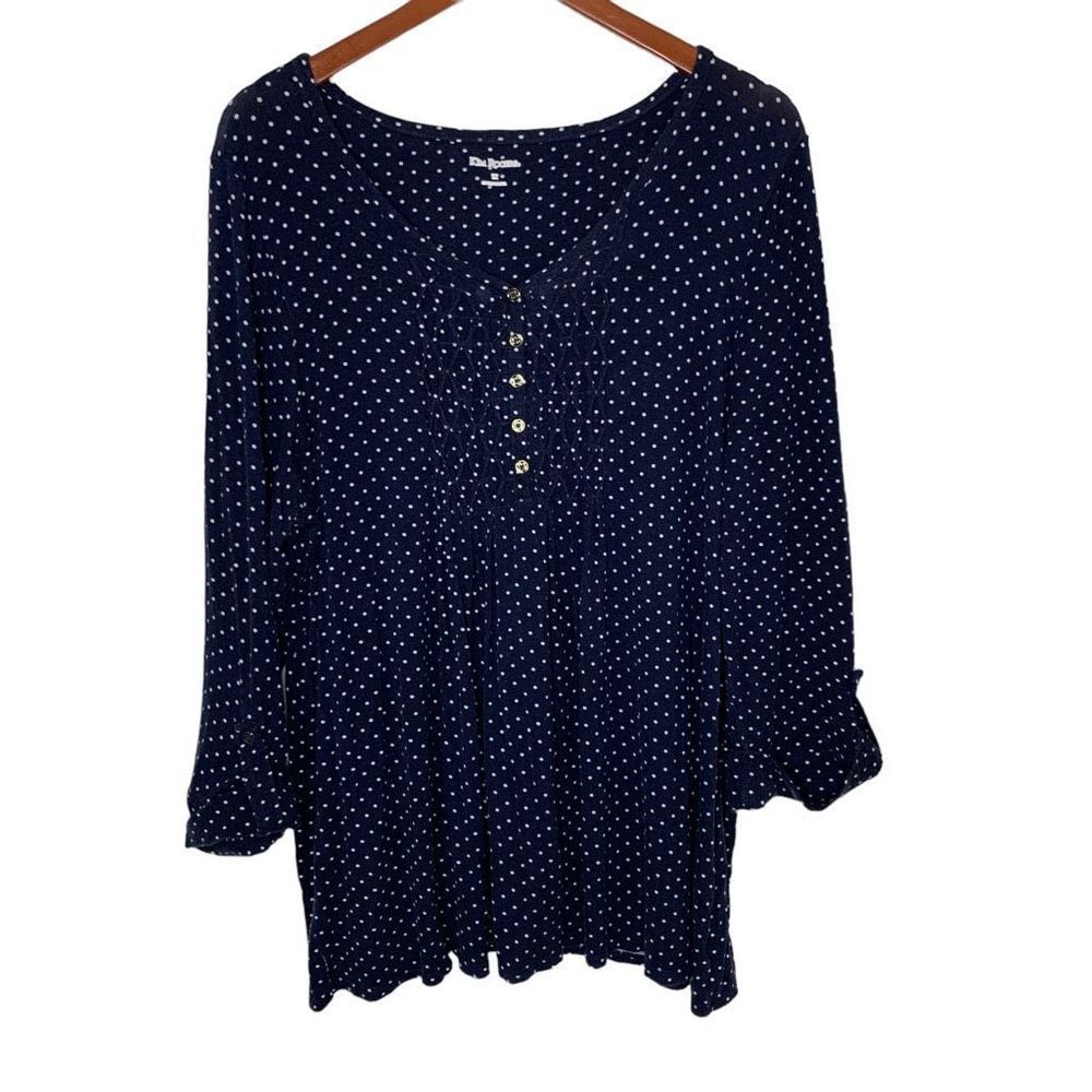 Kim Rogers Women's 3/4 Sleeve Honeycomb Top 1X